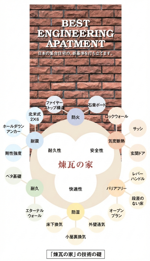 煉瓦の家の技術の鍵